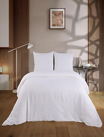 Set letto + 2 federe 65x65 cm garza di cotone