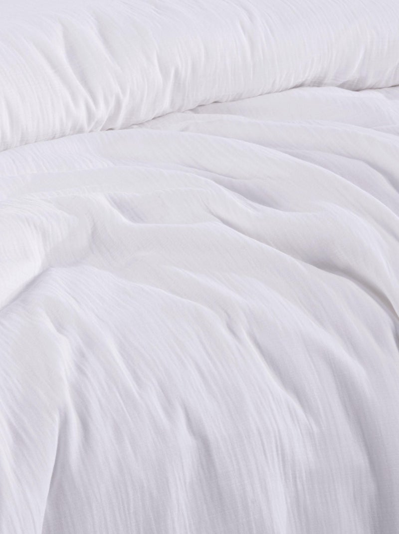 Set letto + 2 federe 65x65 cm  garza di cotone Bianco - Kiabi
