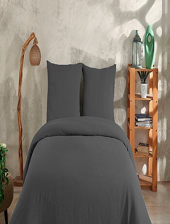 Set letto + 2 federe 65x65 cm garza di cotone
