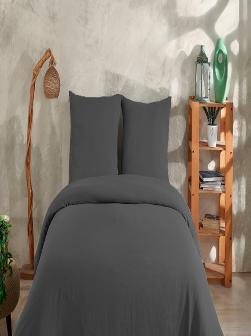 Set letto + 2 federe 65x65 cm  garza di cotone - Kiabi