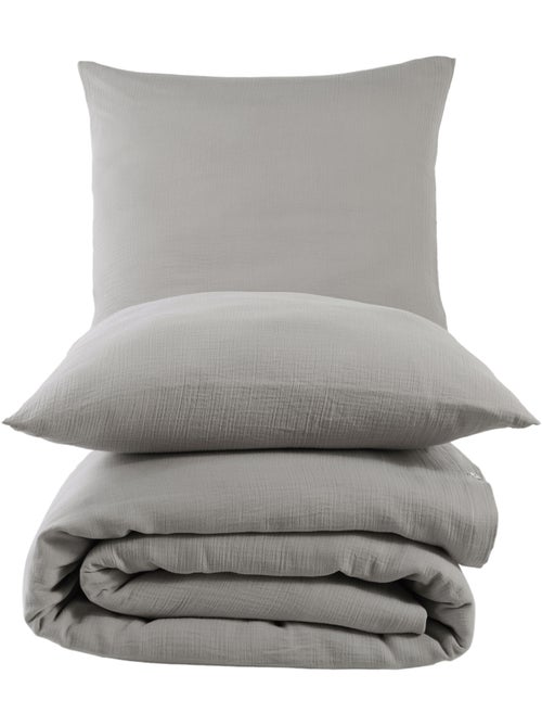 Set letto + 2 federe 65x65 cm  garza di cotone - Kiabi