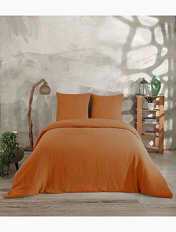 Set letto + 2 federe 65x65 cm garza di cotone