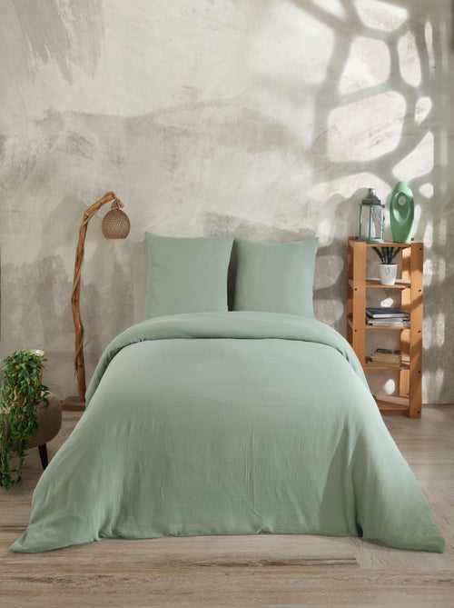 Set letto + 2 federe 65x65 cm  garza di cotone - Kiabi