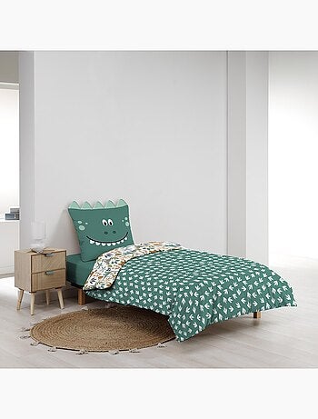 Set letto 2 pezzi reversibile con dinosauro