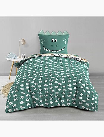 Set letto 2 pezzi reversibile con dinosauro
