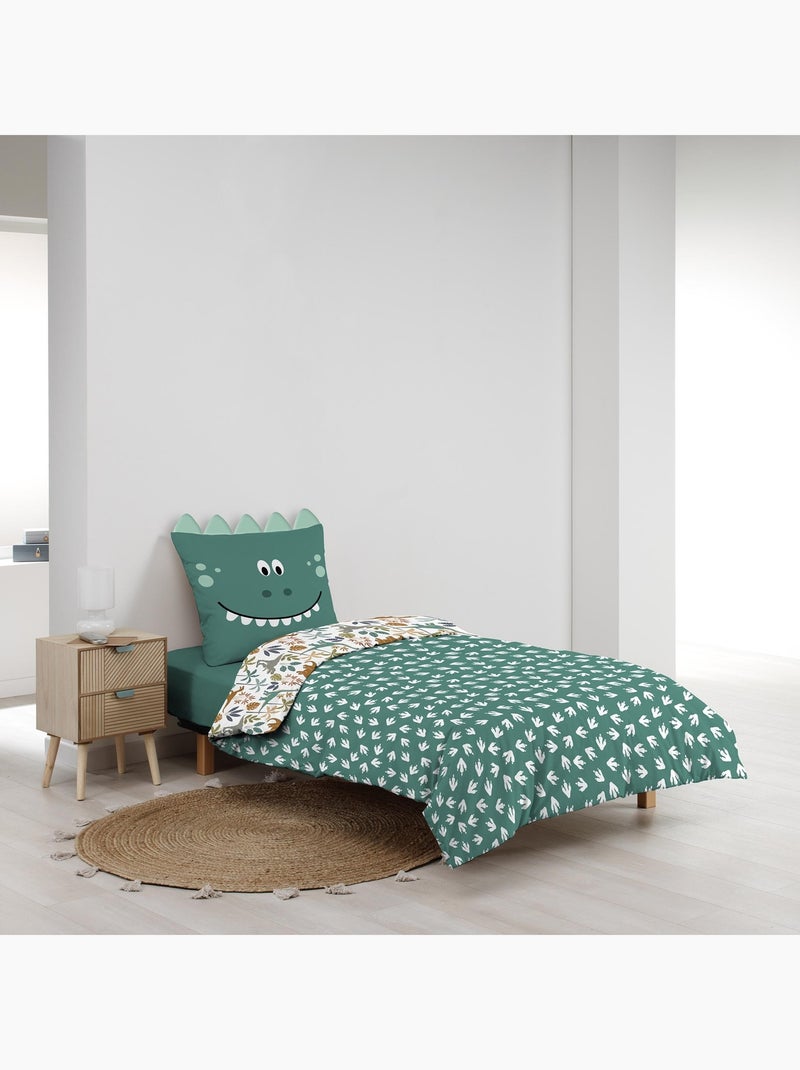 Set letto 2 pezzi reversibile con dinosauro Verde - Kiabi
