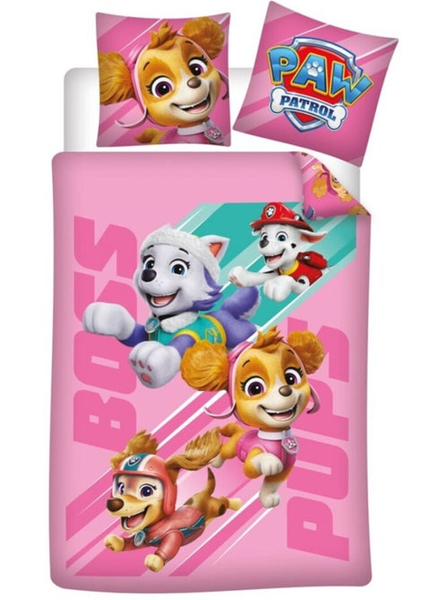 Set Letto Bambino Paw Patrol Stampato Reversibile 100% Cotone, ROSA - Kiabi Set Letto Bambino Paw Patrol Stampato Reversibile 100% Cotone, ROSA - Kiabi