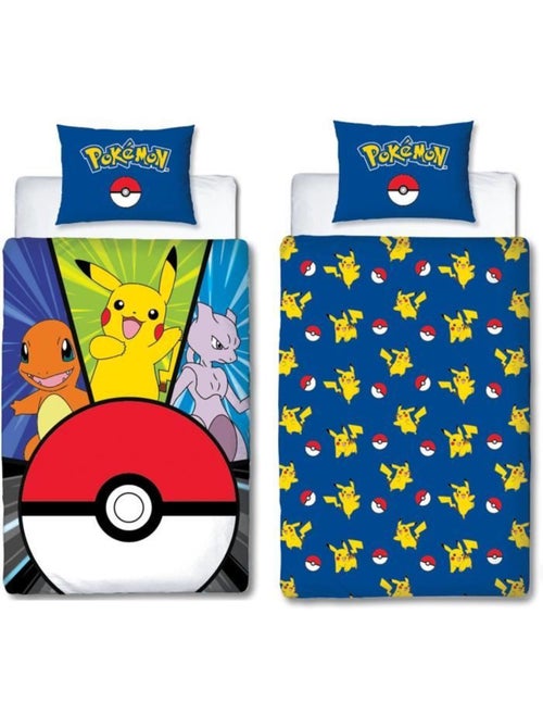 Set Letto Bambino Pok?mon, Microfibra Oeko-Tex, Stampa Reversibile, Letto Singolo, POKE BALL - Kiabi Set Letto Bambino Pok?mon, Microfibra Oeko-Tex, Stampa Reversibile, Letto Singolo, POKE BALL - Kiabi