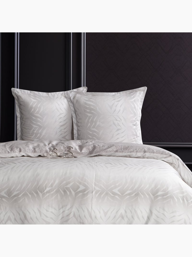 Set letto + federa 63x63 cm  in raso di cotone Bianco sporco - Kiabi