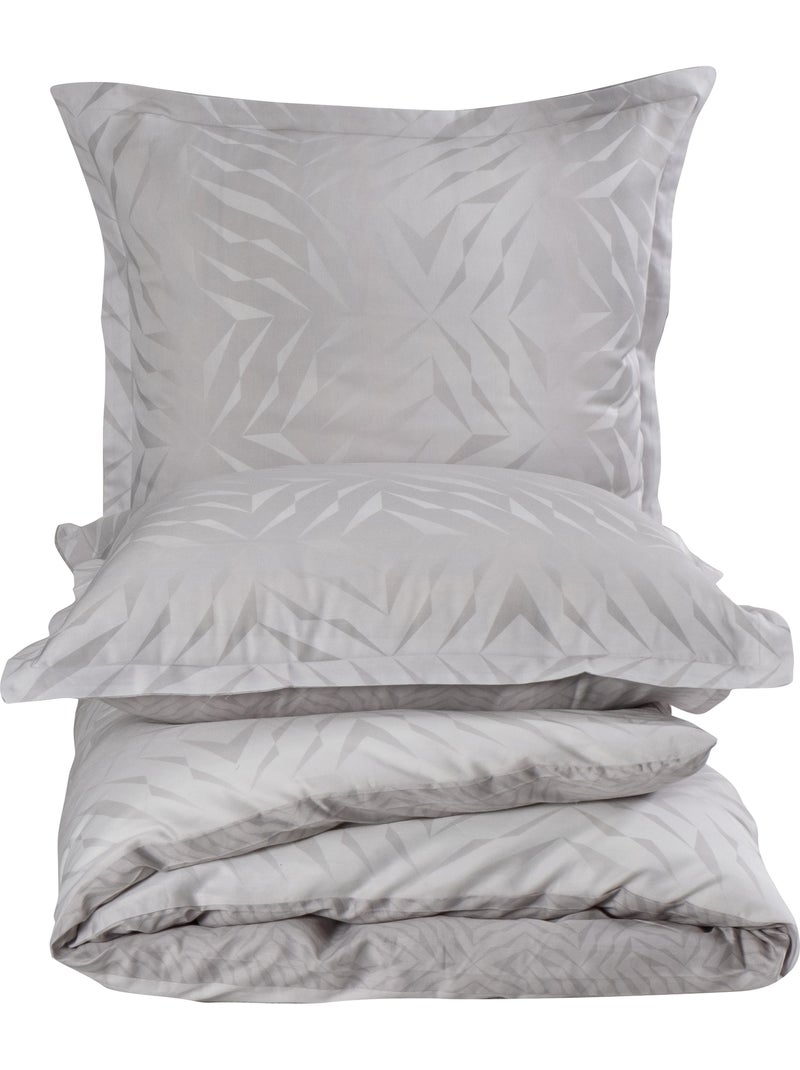 Set letto + federa 63x63 cm  in raso di cotone Bianco sporco - Kiabi
