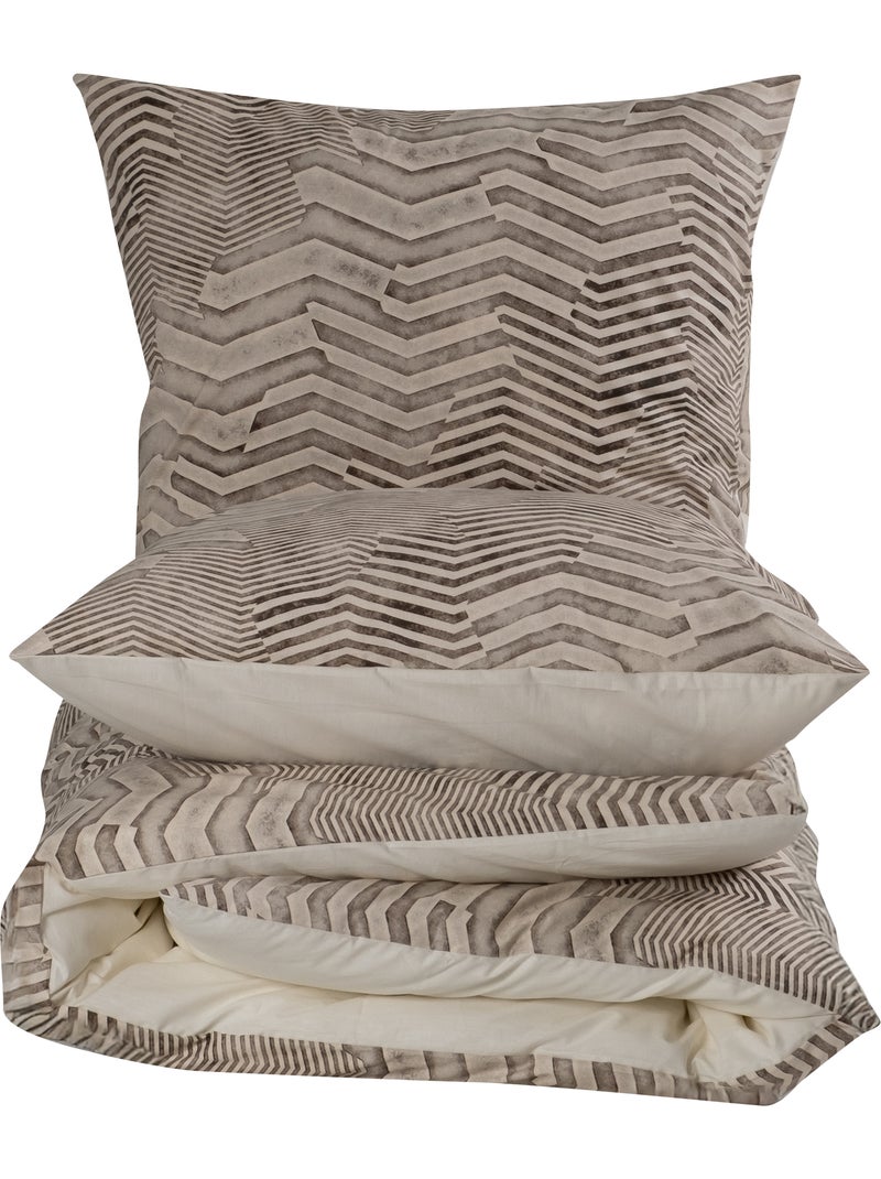 Set letto + federa 65x65 cm  100% cotone Beige - Kiabi