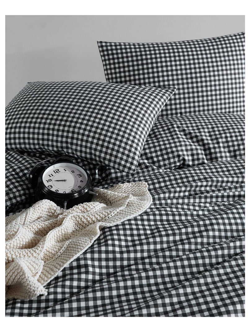 Set letto + federa 65x65 cm  100% cotone Blu marino - Kiabi