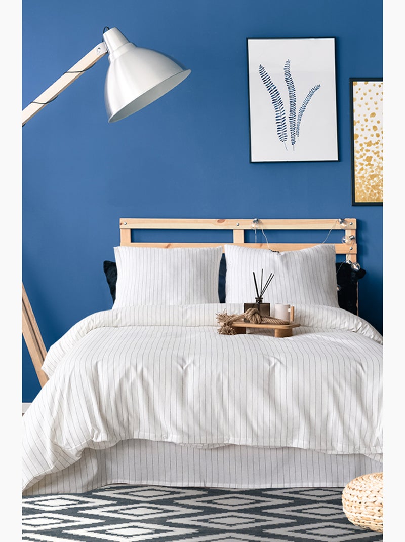 Set letto + federa in cotone Avorio - Kiabi