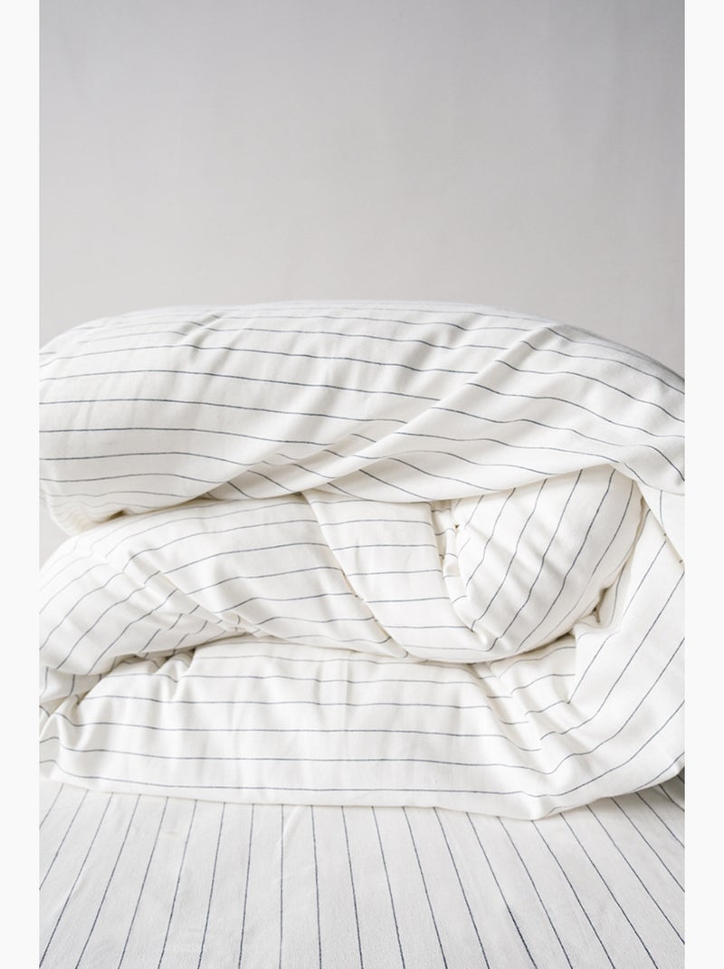 Set letto + federa in cotone Avorio - Kiabi