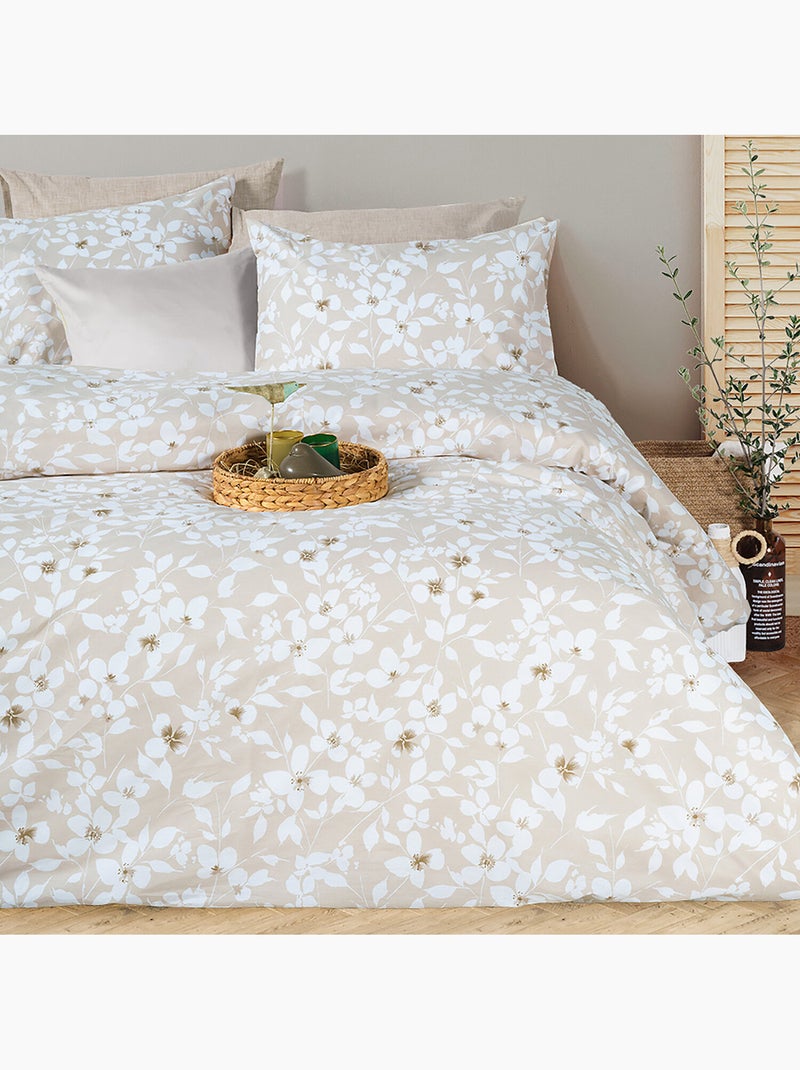 Set letto + federa in cotone Beige - Kiabi