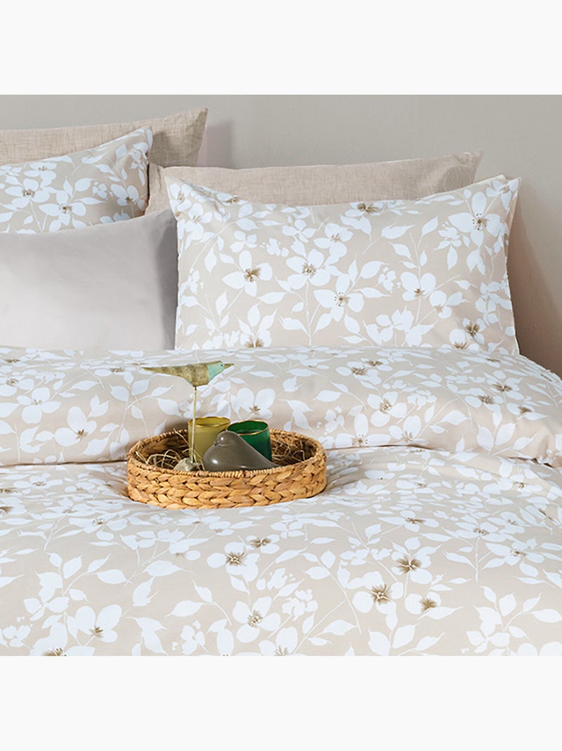 Set letto + federa in cotone Beige - Kiabi
