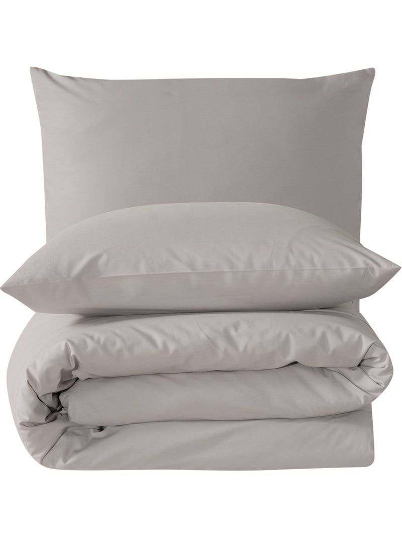 Set letto + federa in cotone Beige - Kiabi