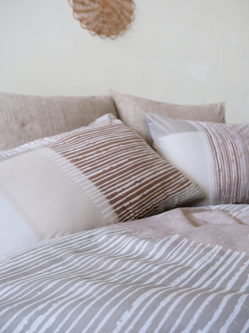 Set letto + federa in cotone Beige - Kiabi