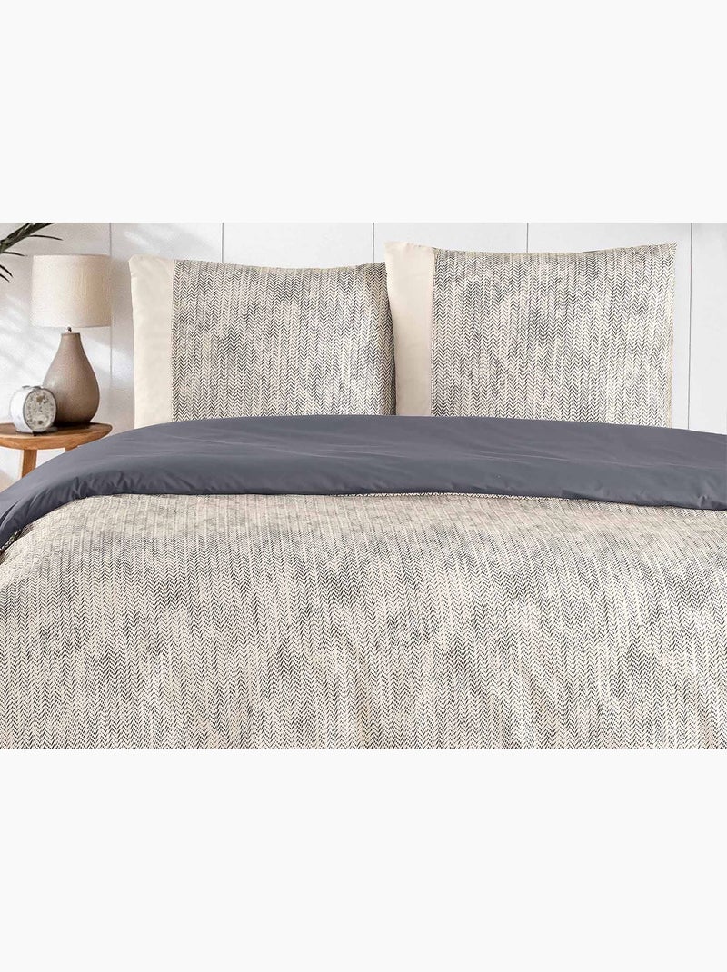 Set letto + federa in cotone Beige - Kiabi