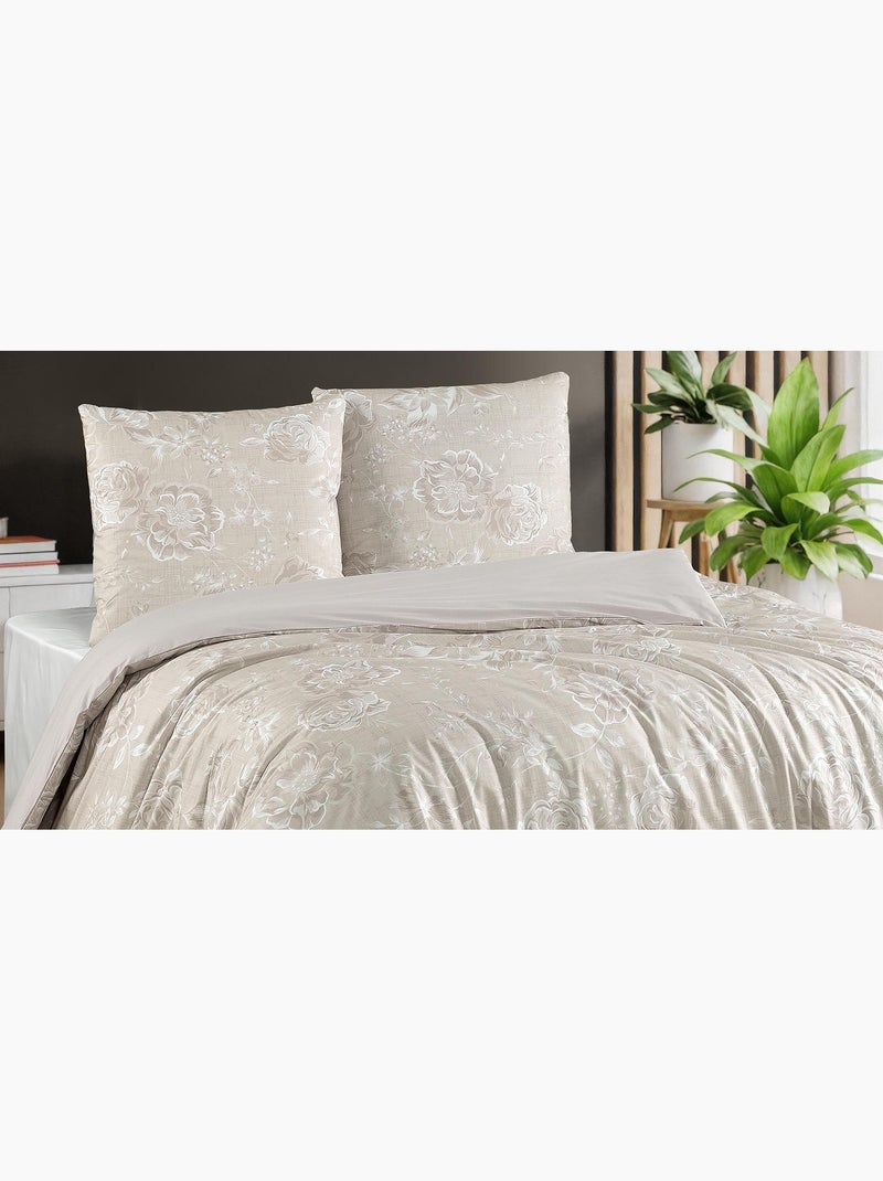 Set letto + federa in cotone Beige - Kiabi