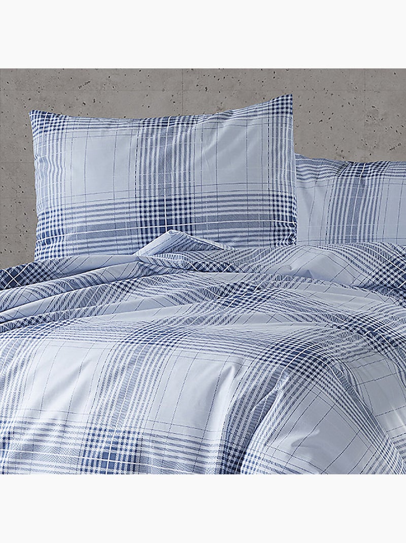 Set letto + federa in cotone Blu - Kiabi