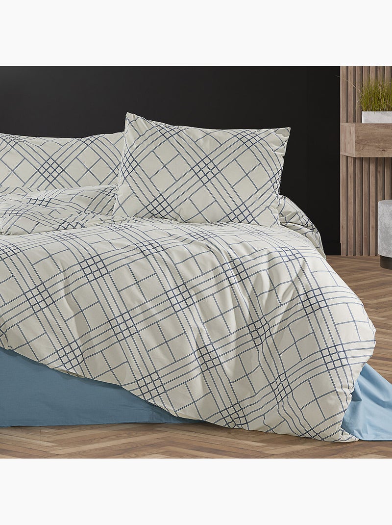 Set letto + federa in cotone Blu - Kiabi