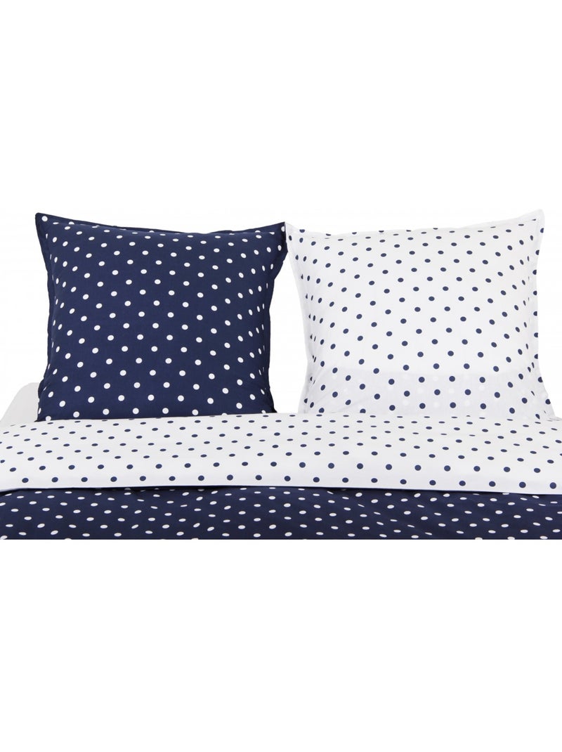 Set letto + federa in cotone Blu marino - Kiabi