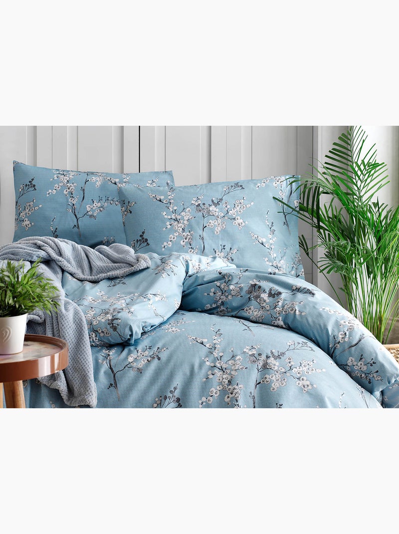 Set letto + federa in cotone Blu - Kiabi
