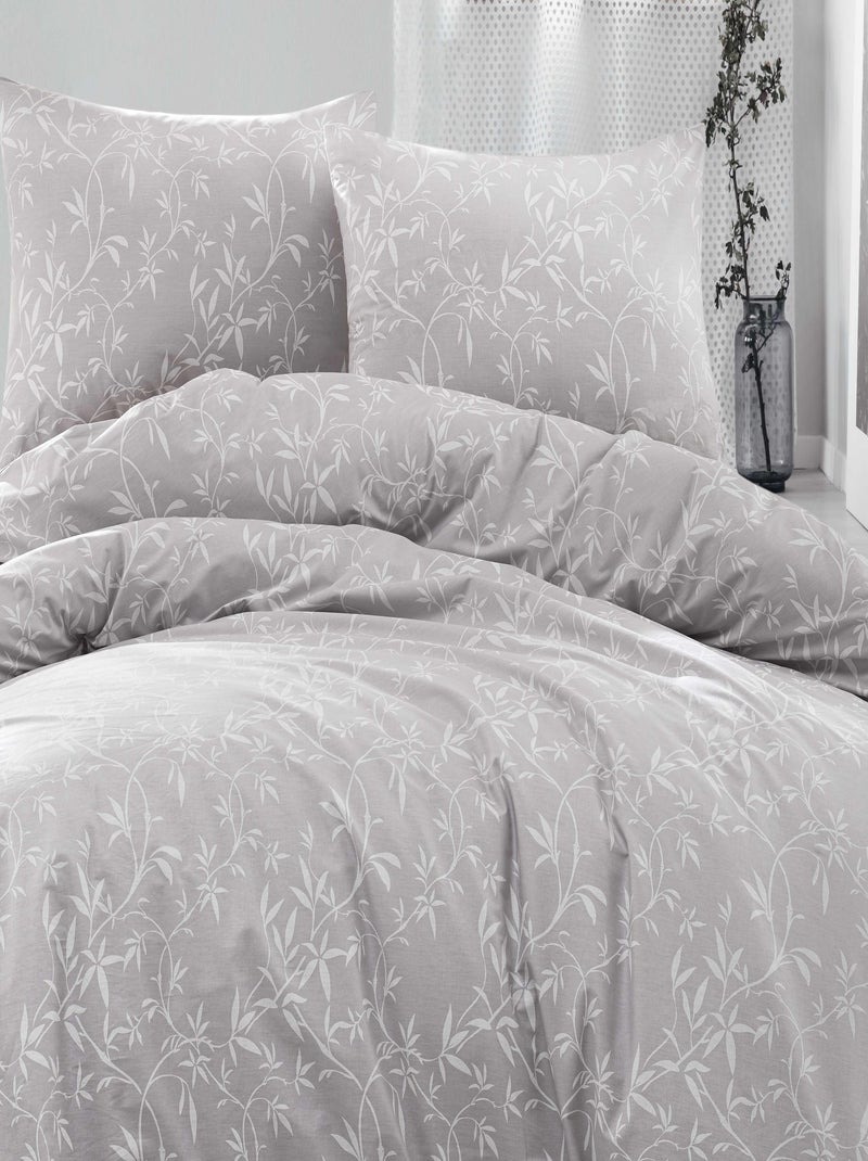 Set letto + federa in cotone Grigio - Kiabi
