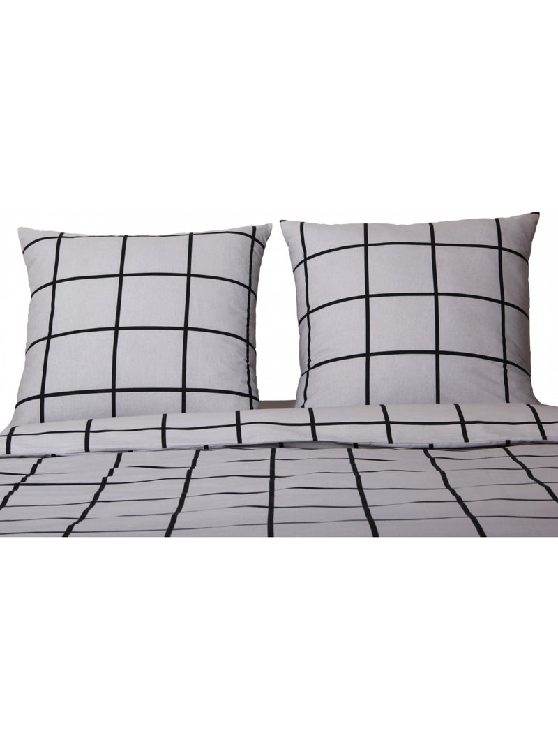 Set letto + federa in cotone Grigio chiaro - Kiabi