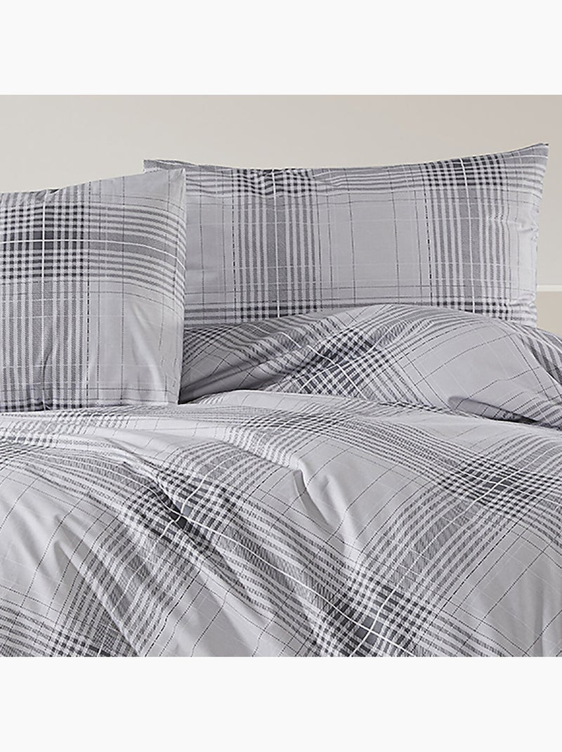 Set letto + federa in cotone Grigio - Kiabi