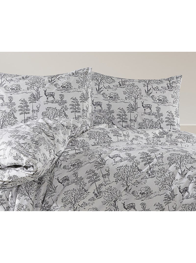 Set letto + federa in cotone Grigio - Kiabi