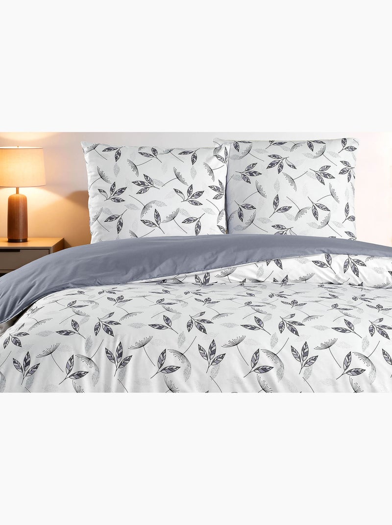 Set letto + federa in cotone Grigio - Kiabi