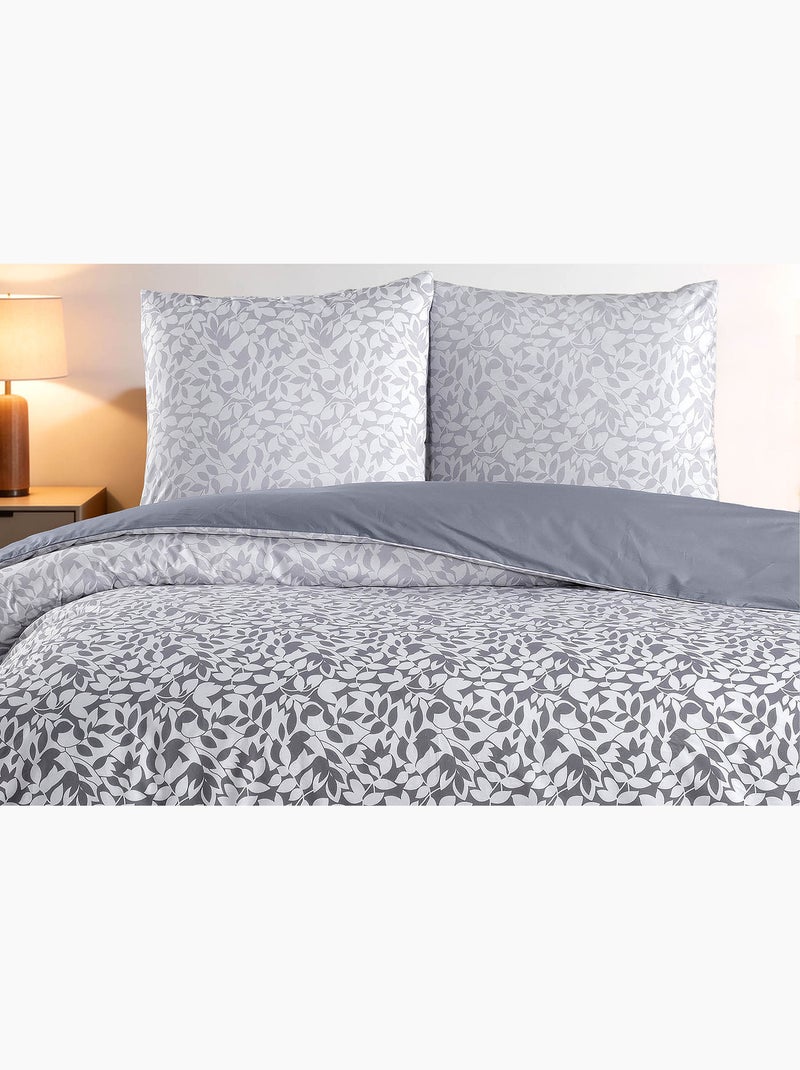 Set letto + federa in cotone Grigio - Kiabi