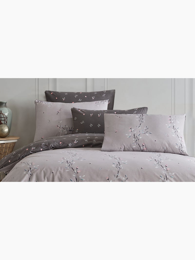 Set letto + federa in cotone Grigio - Kiabi