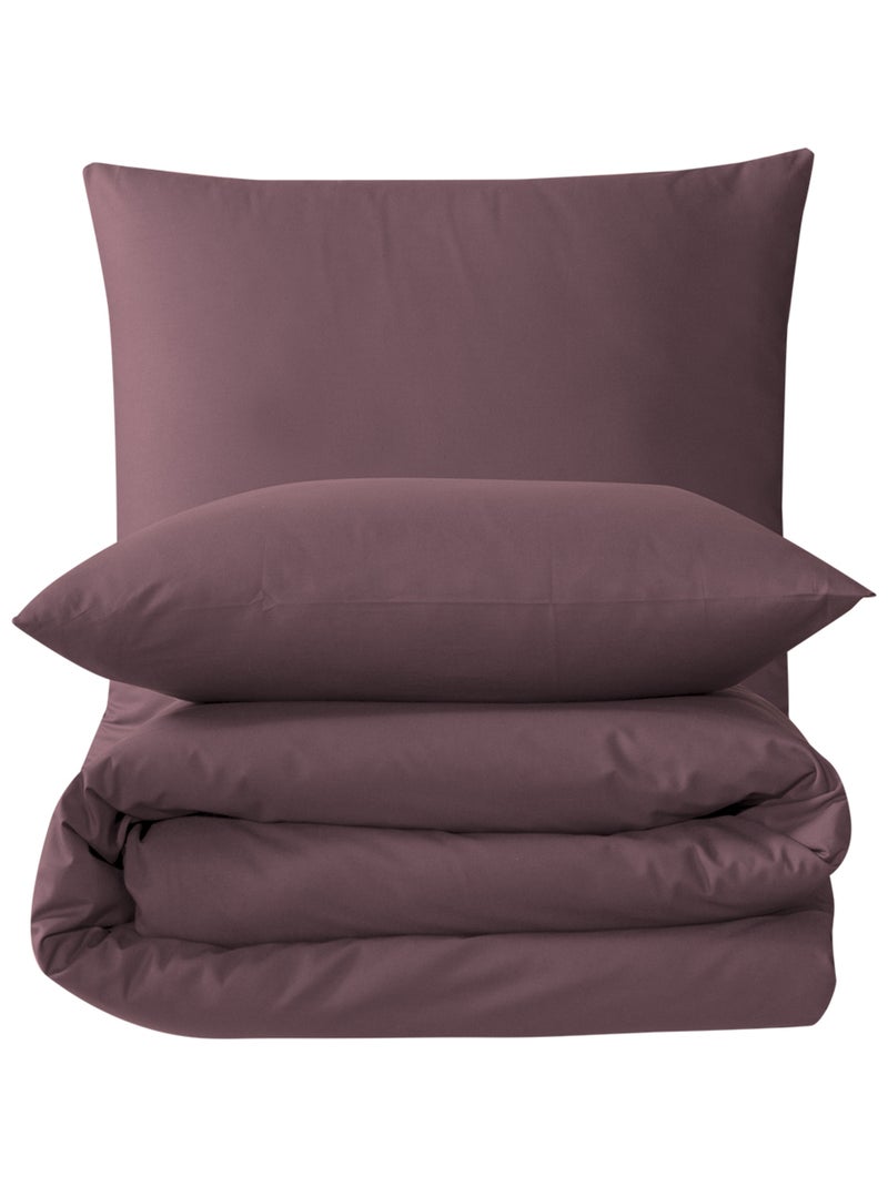 Set letto + federa in cotone Malva - Kiabi