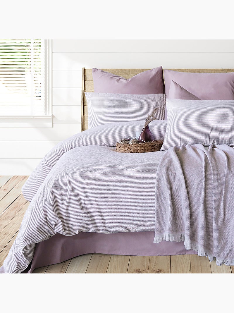 Set letto + federa in cotone Malva - Kiabi