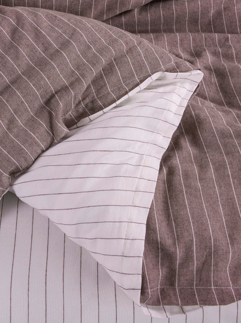 Set letto + federa in cotone Marrone - Kiabi