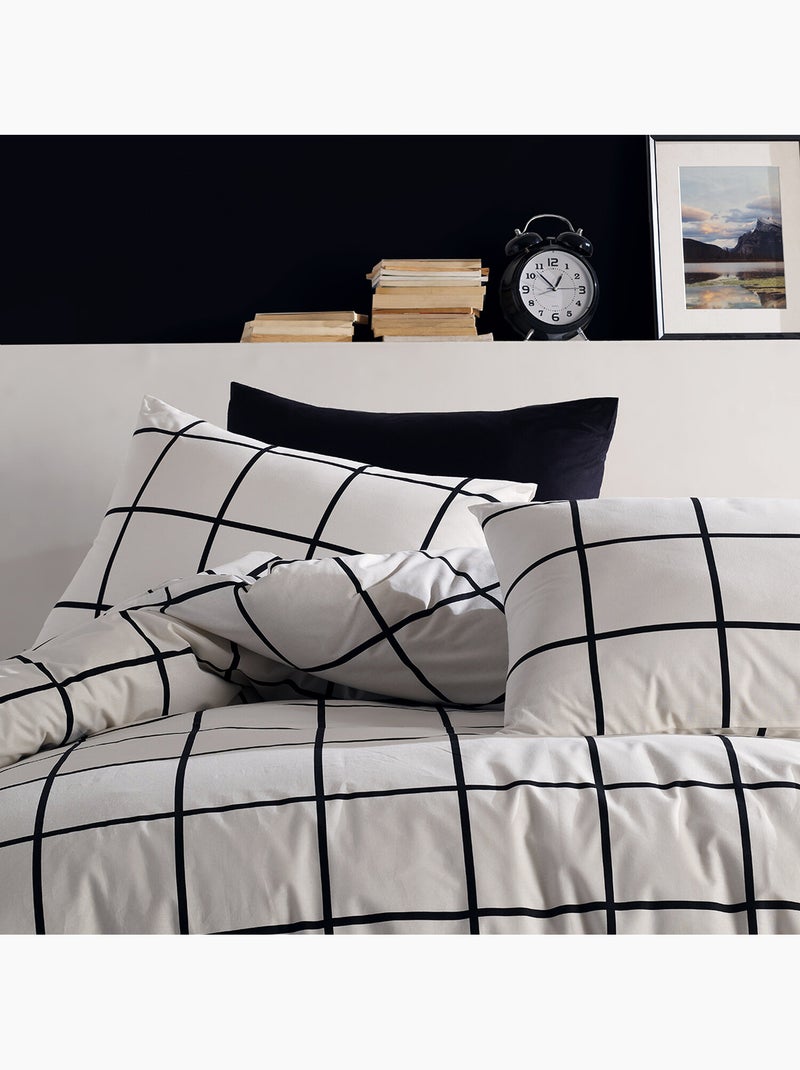 Set letto + federa in cotone Nero - Kiabi