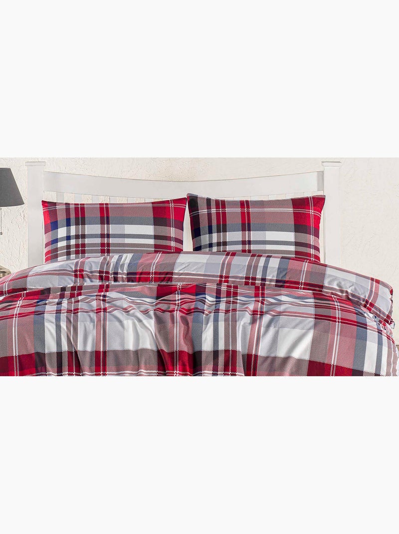 Set letto + federa in cotone Rosso - Kiabi