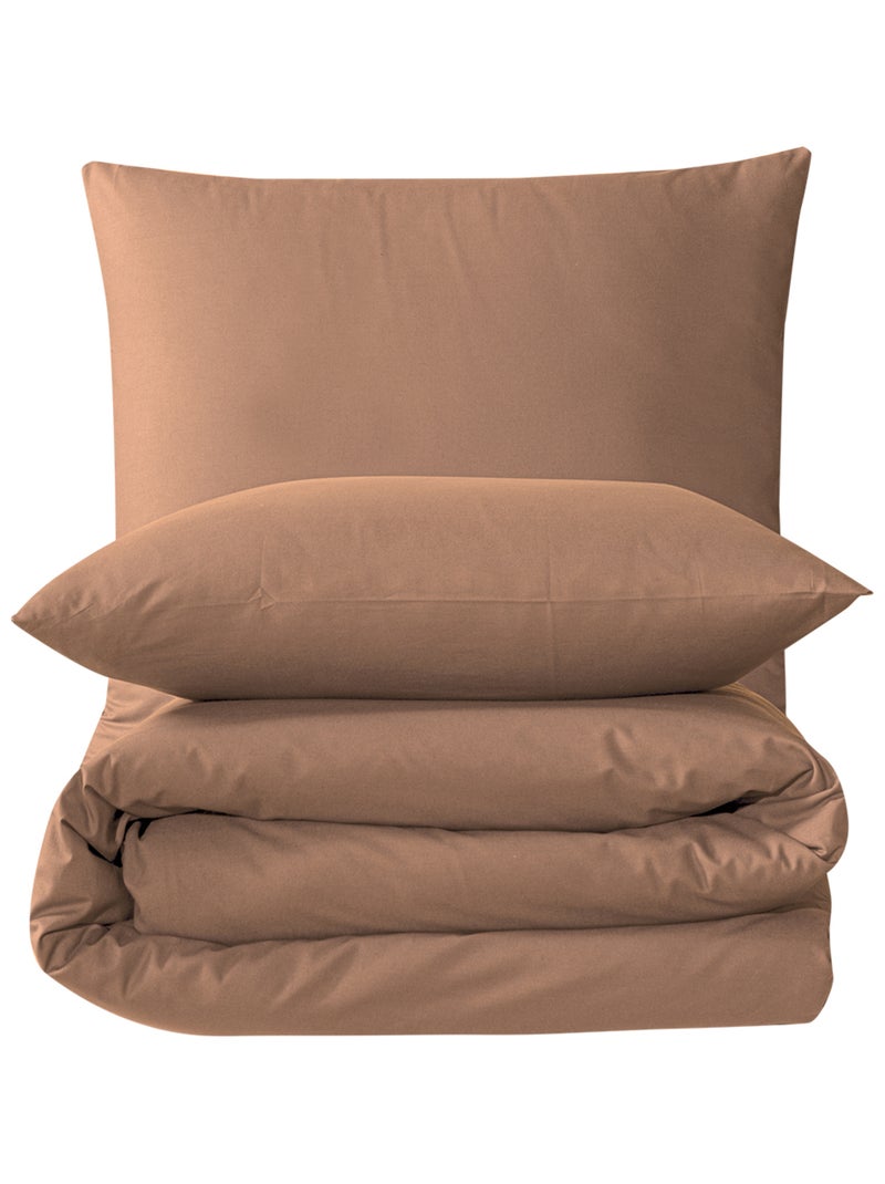 Set letto + federa in cotone Terracotta - Kiabi