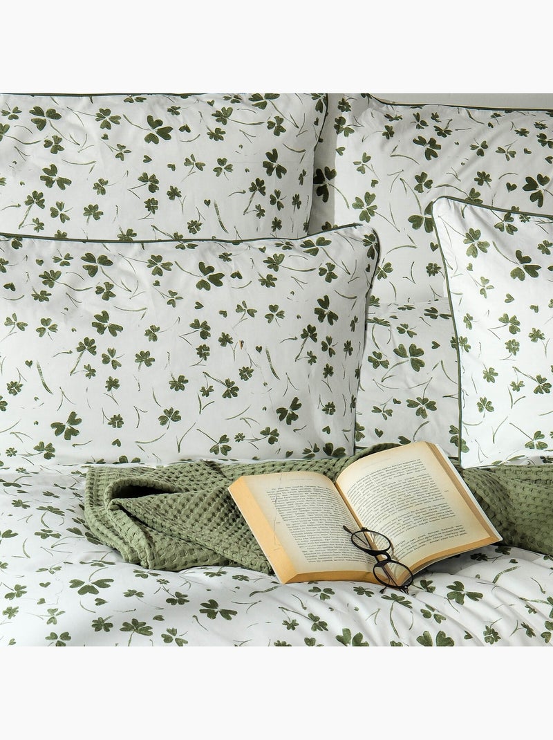 Set letto + federa in cotone Verde - Kiabi