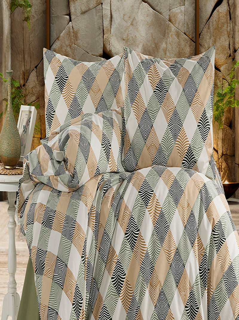 Set letto + federa in cotone Verde - Kiabi