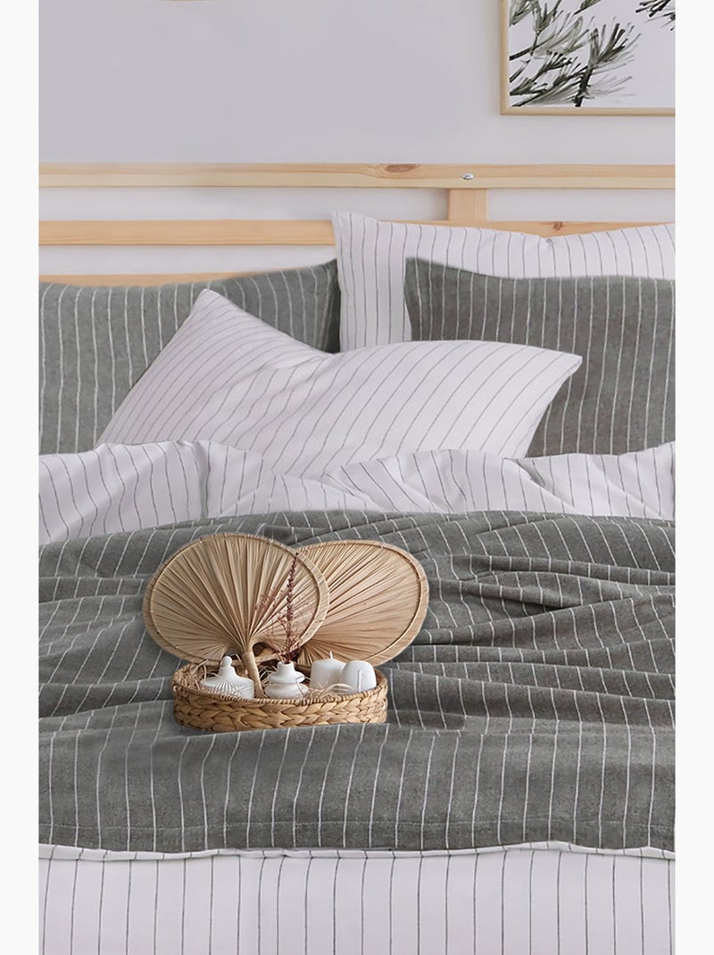 Set letto + federa in cotone Verde kaki - Kiabi