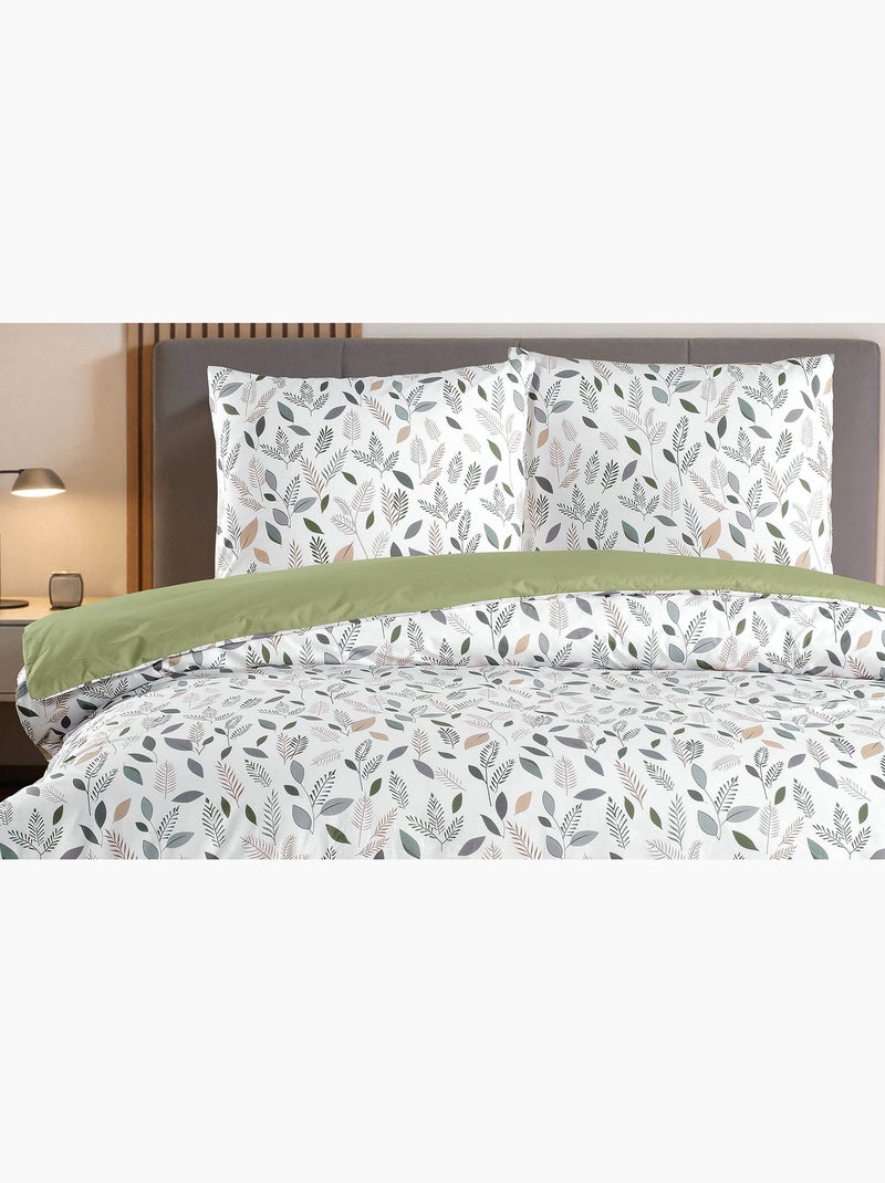 Set letto + federa in cotone Verde - Kiabi
