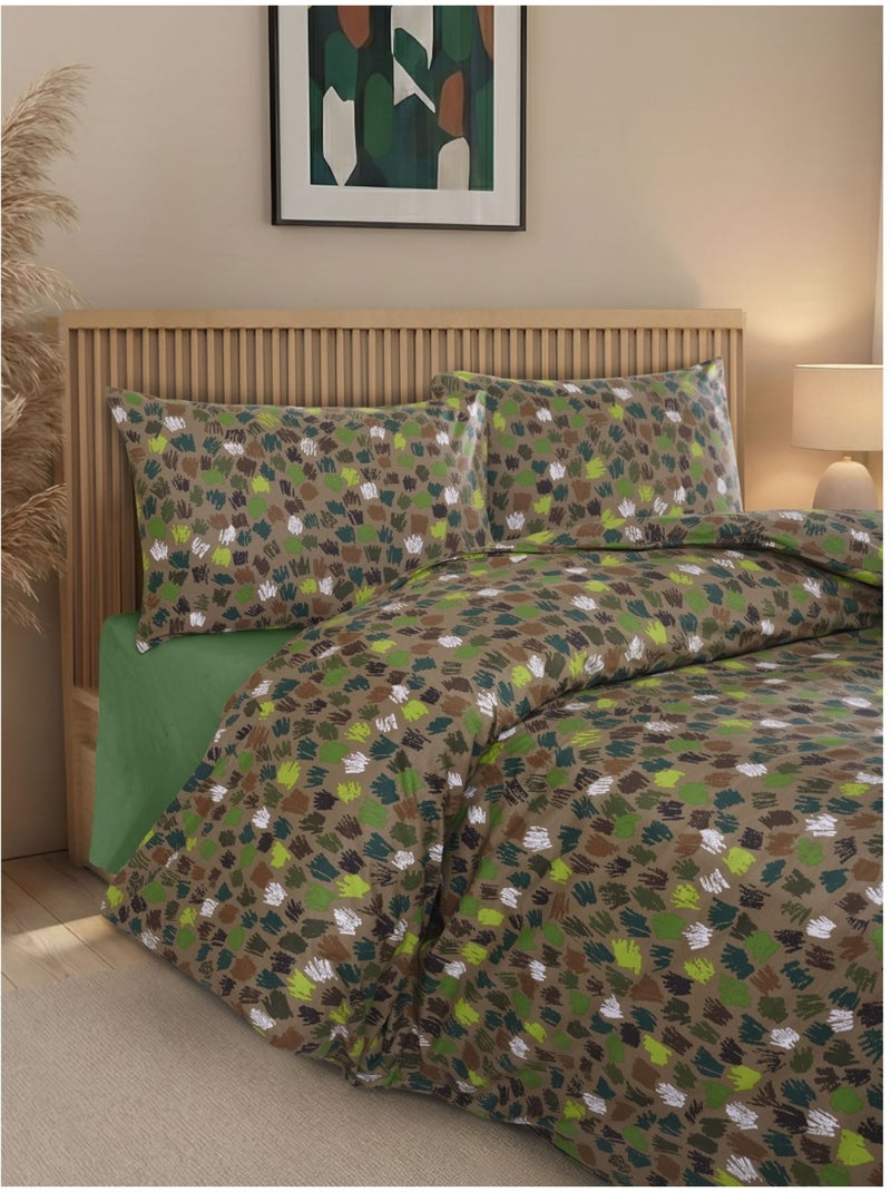 Set letto + federa in cotone Verde - Kiabi