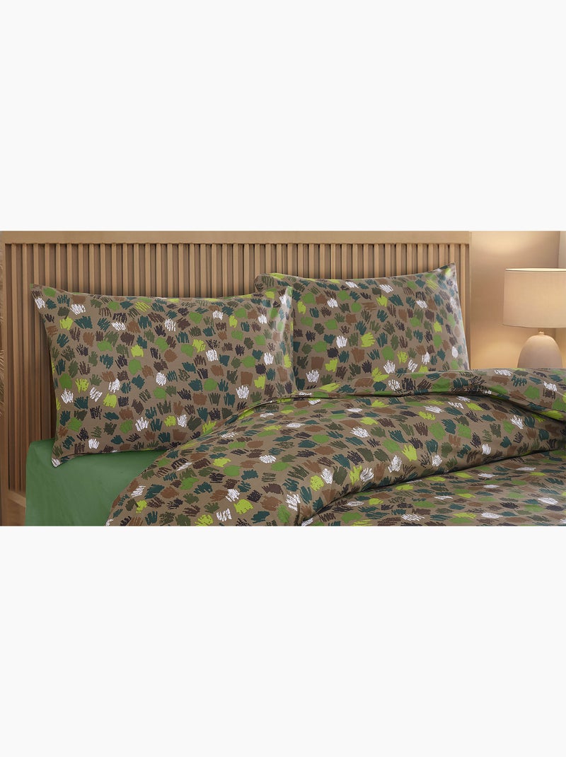 Set letto + federa in cotone Verde - Kiabi