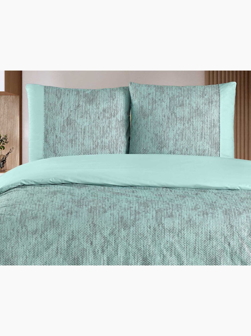 Set letto + federa in cotone Verde - Kiabi