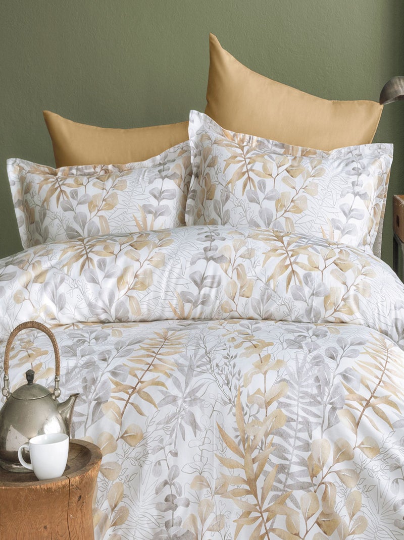 Set letto + federa in raso di cotone Beige - Kiabi