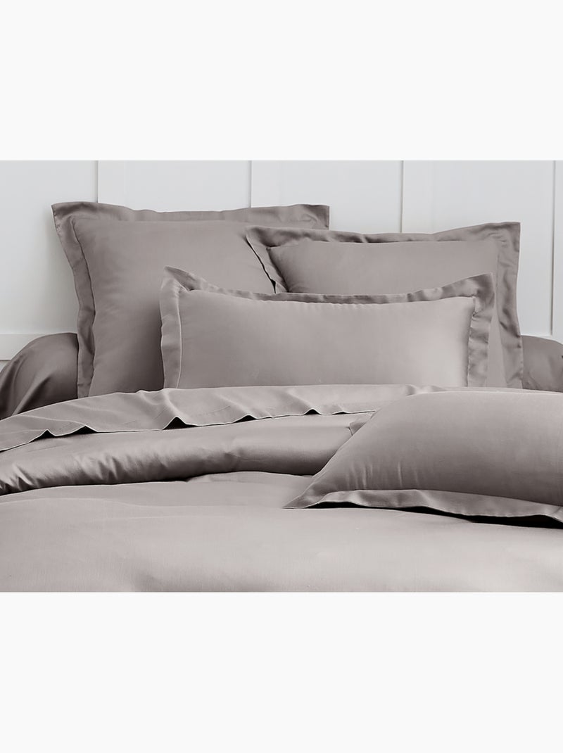 Set letto + federa in raso di cotone Grigio - Kiabi